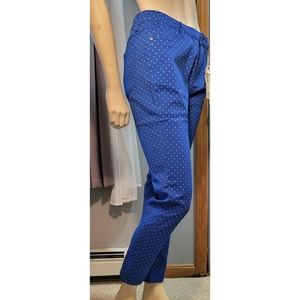 April Cornel Blue Polka Dottie Pants, 33,  NWT